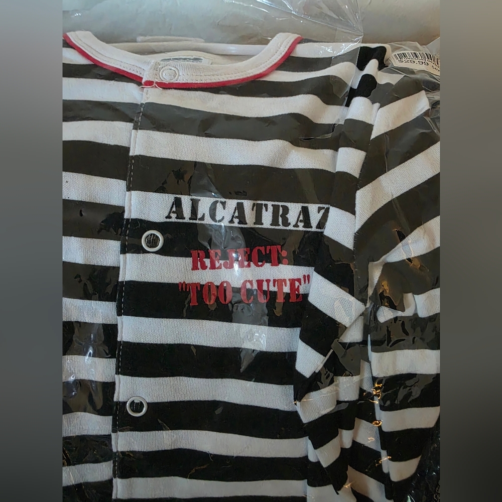 Striped Black and White Baby Onesie
